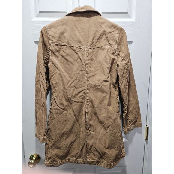 Vintage Abercrombie & Fitch Corduroy Tan Double Breasted Jacket Coat Size XS - Picture 6 of 9